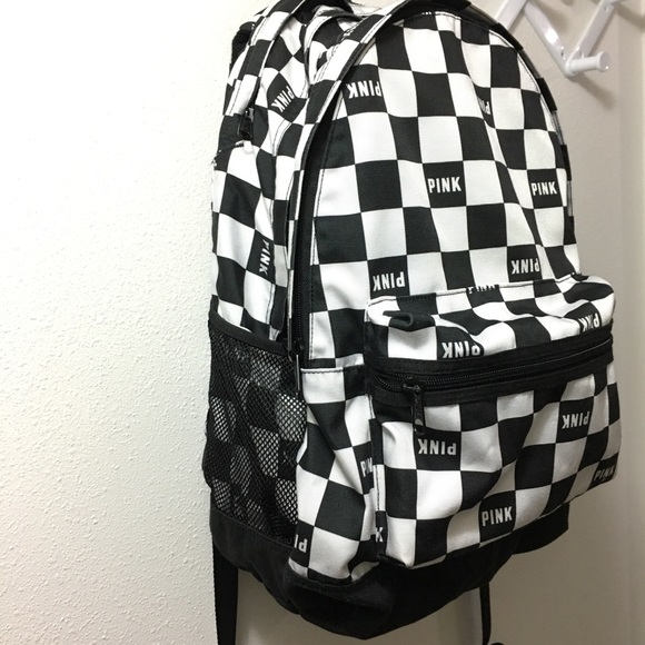 NEW Victoria’s Secret PINK Checker Backpack RARE - Picture 5 of 16